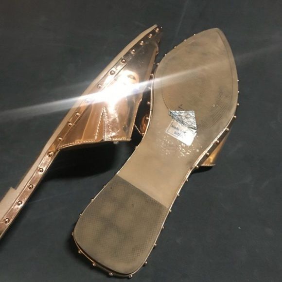 Shoe Republic Metallic Rose Gold Slip On Mule Y - Picture 8 of 8